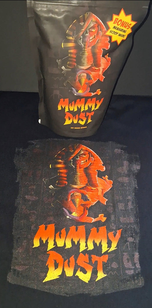 500g pouch of super mummifying tattoo clean up powder + Heka T-shirt bundle.